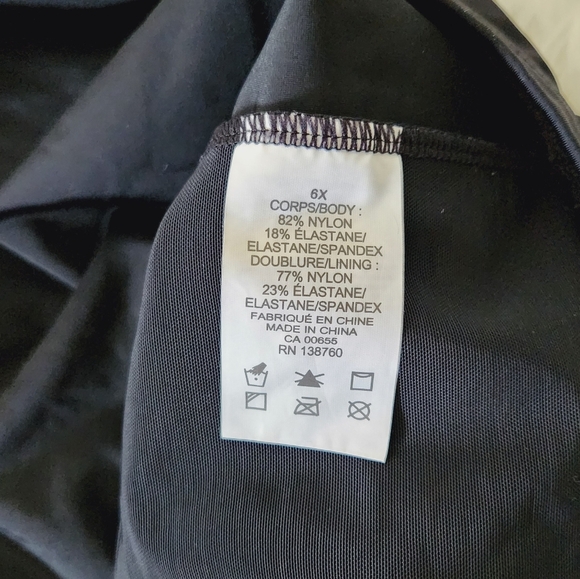 Penningtons Swim Skirt Bikini Bottoms Black Brief Swimsuit Plus Size 6X - Picture 7 of 9